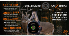 Clear Vizion Peep (CVP). 37 degree. For draw lengths 27"+.
